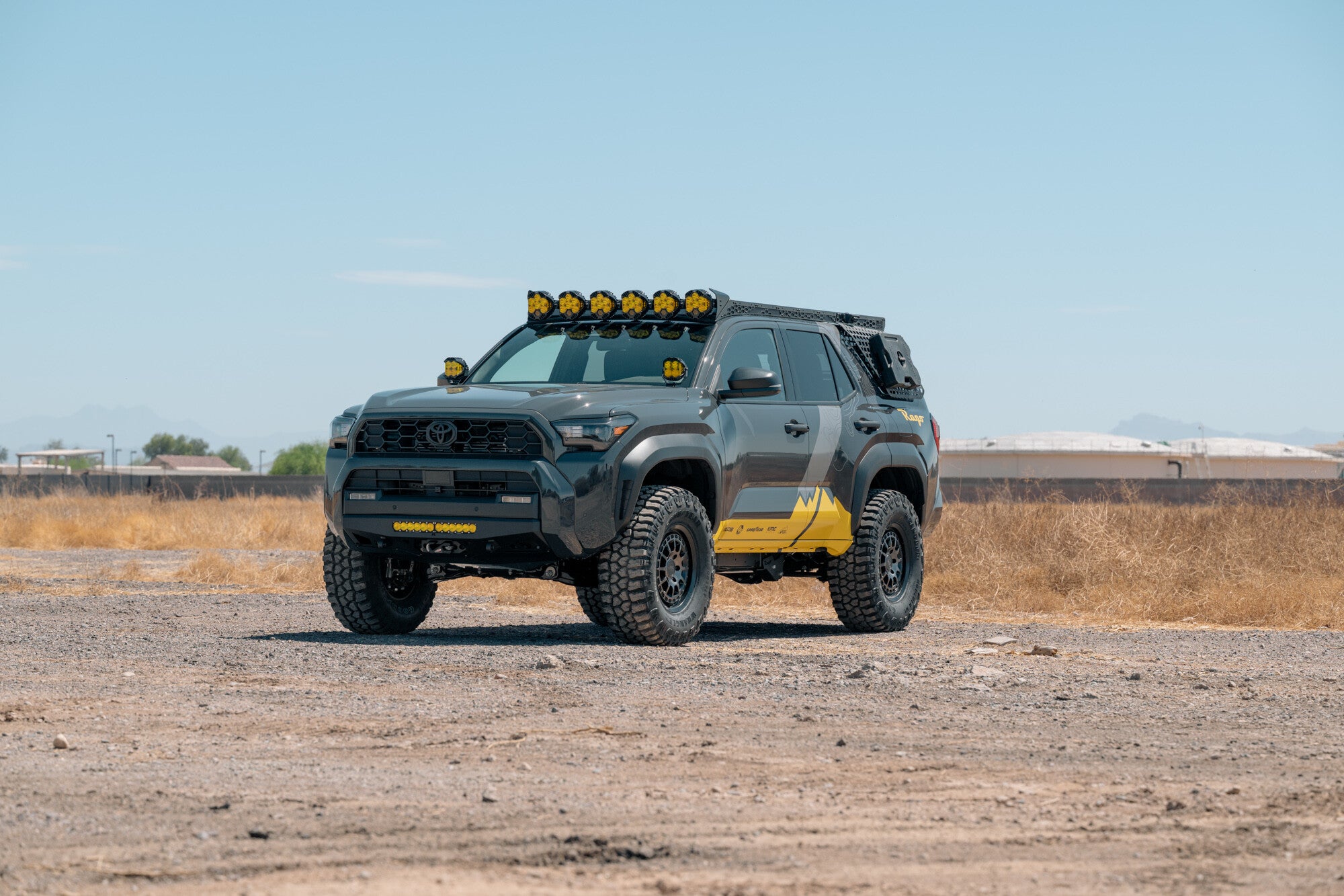 Toyota Roof Rack Baja Designs LP6 Round Light Mount Rago Fabrication