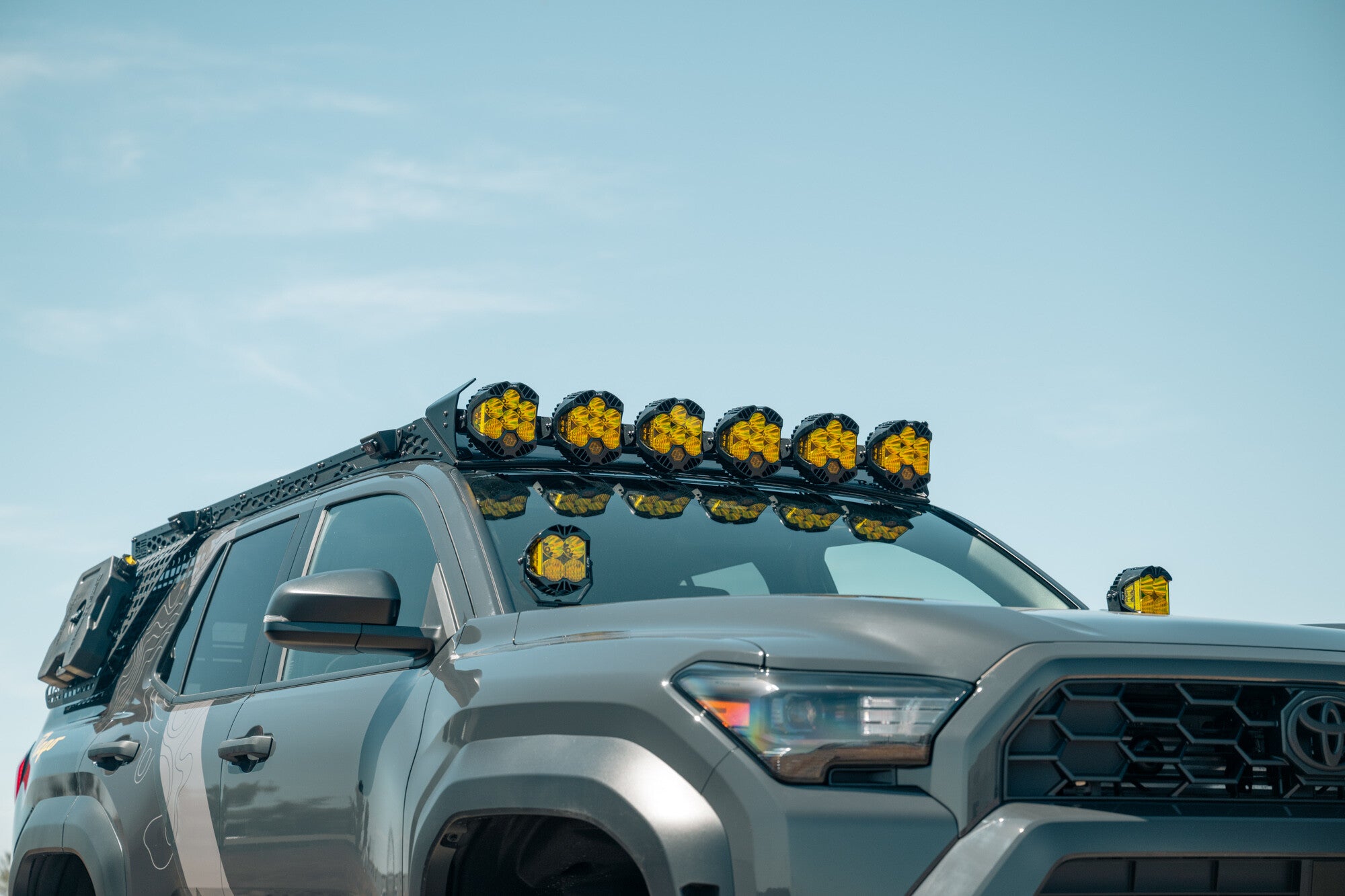 Toyota Roof Rack Baja Designs LP6 Round Light Mount Rago Fabrication