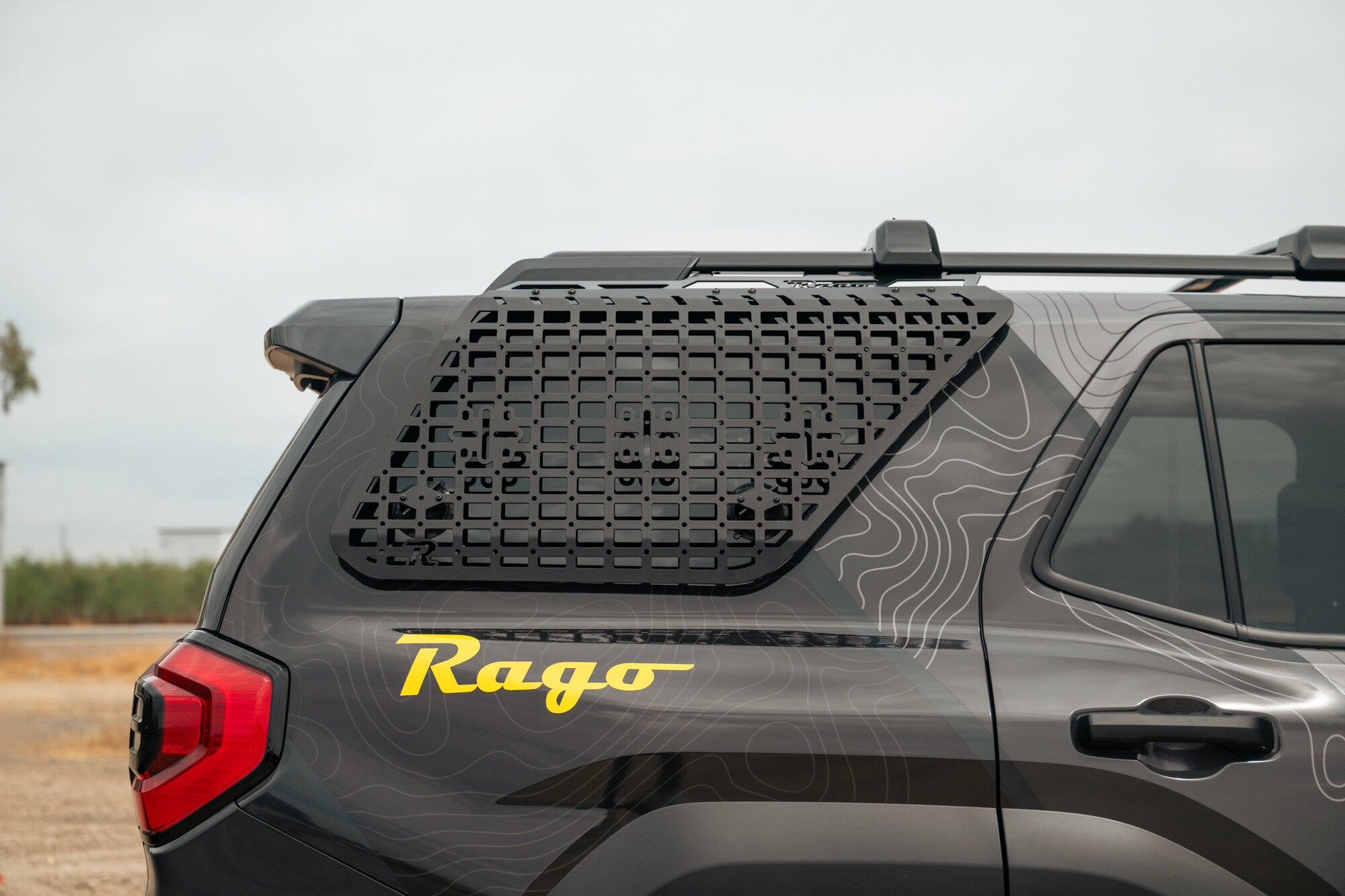 2025+ Toyota 4Runner Exterior Molle Storage Panels for Factory Roof Rails Passenger Side Rago Fabrication