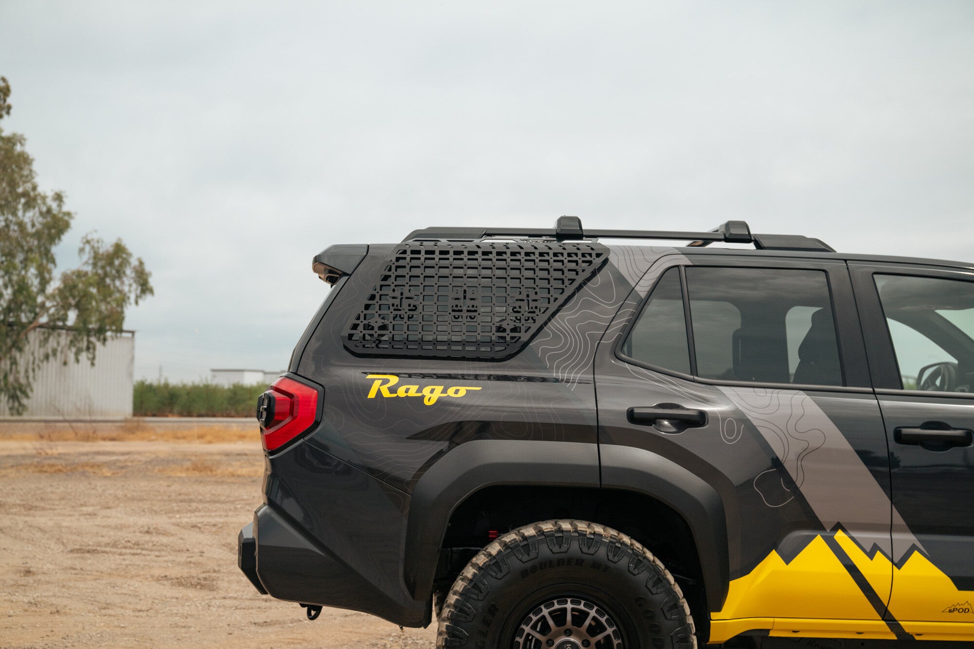 2025+ Toyota 4Runner Exterior Molle Storage Panels for Factory Roof Rails Passenger Side Rago Fabrication