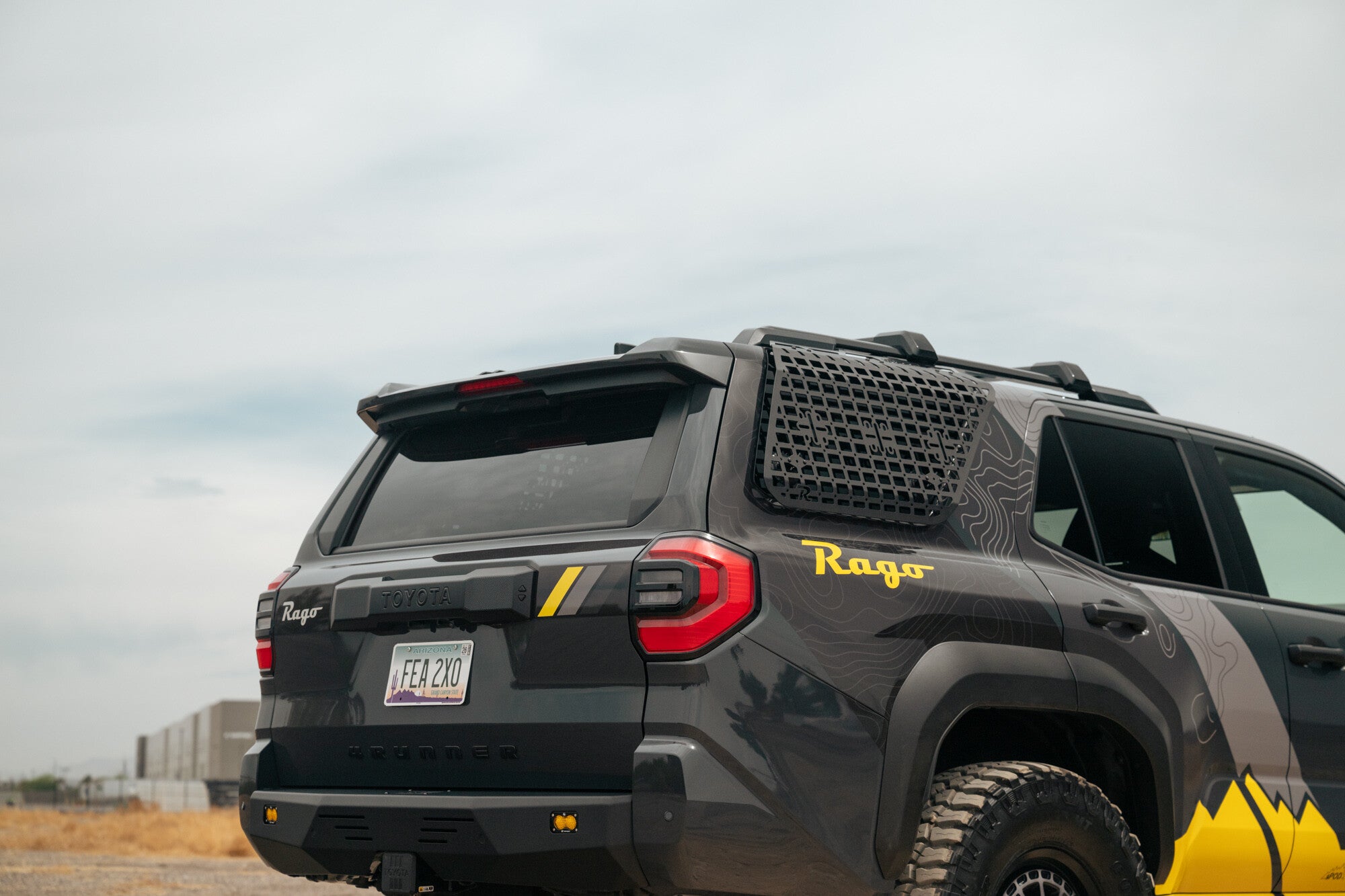 2025+ Toyota 4Runner Exterior Molle Storage Panels for Factory Roof Rails Passenger Side Rago Fabrication