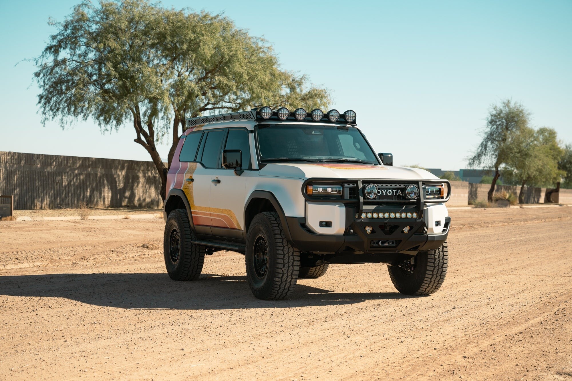 2024 Toyota Land Cruiser 6 Inch Rigid Round Light Mount for Roof Rack Rago Fabrication