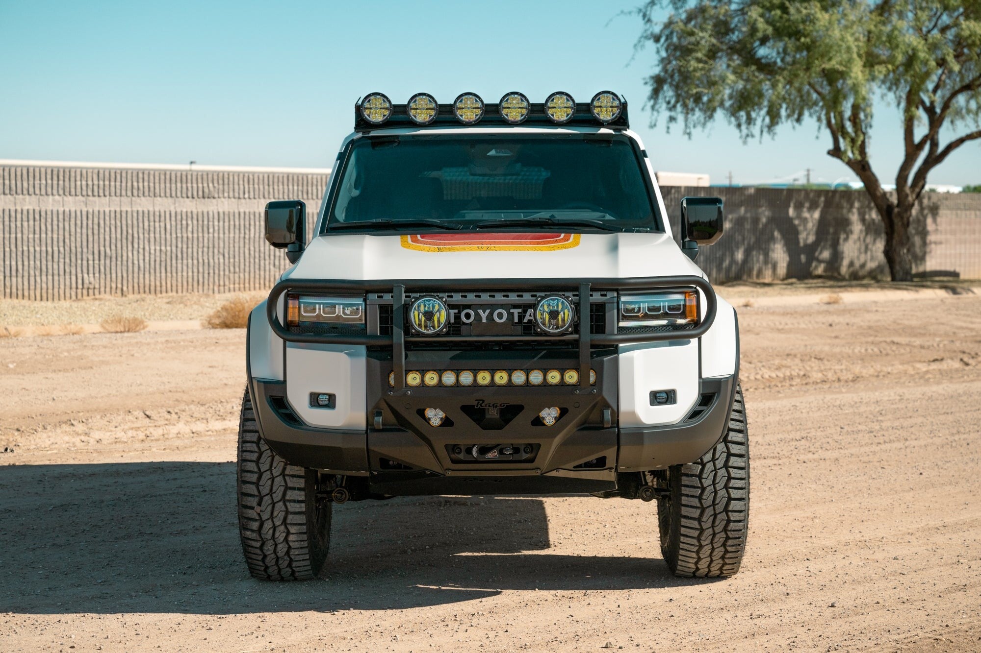 2024 Toyota Land Cruiser 6 Inch Rigid Round Light Mount for Roof Rack Rago Fabrication