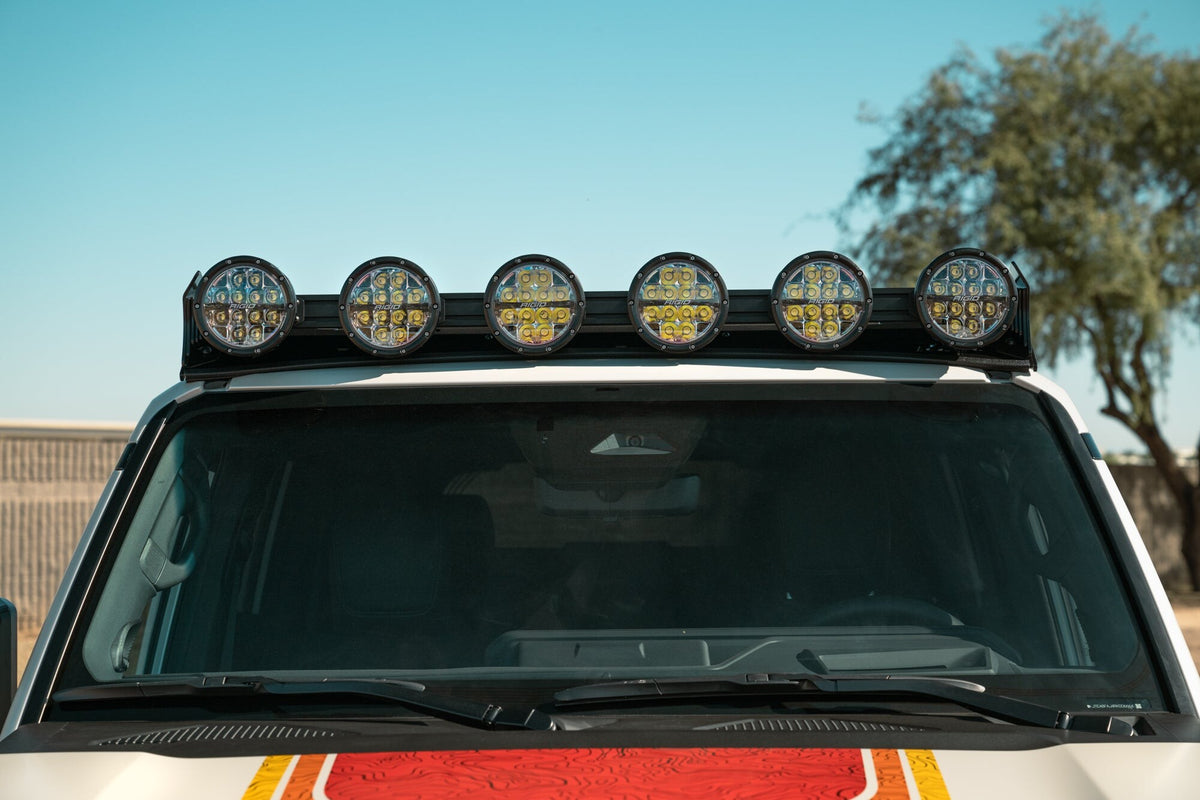 2024 Toyota Land Cruiser 6 Inch Rigid Round Light Mount for Roof Rack Rago Fabrication