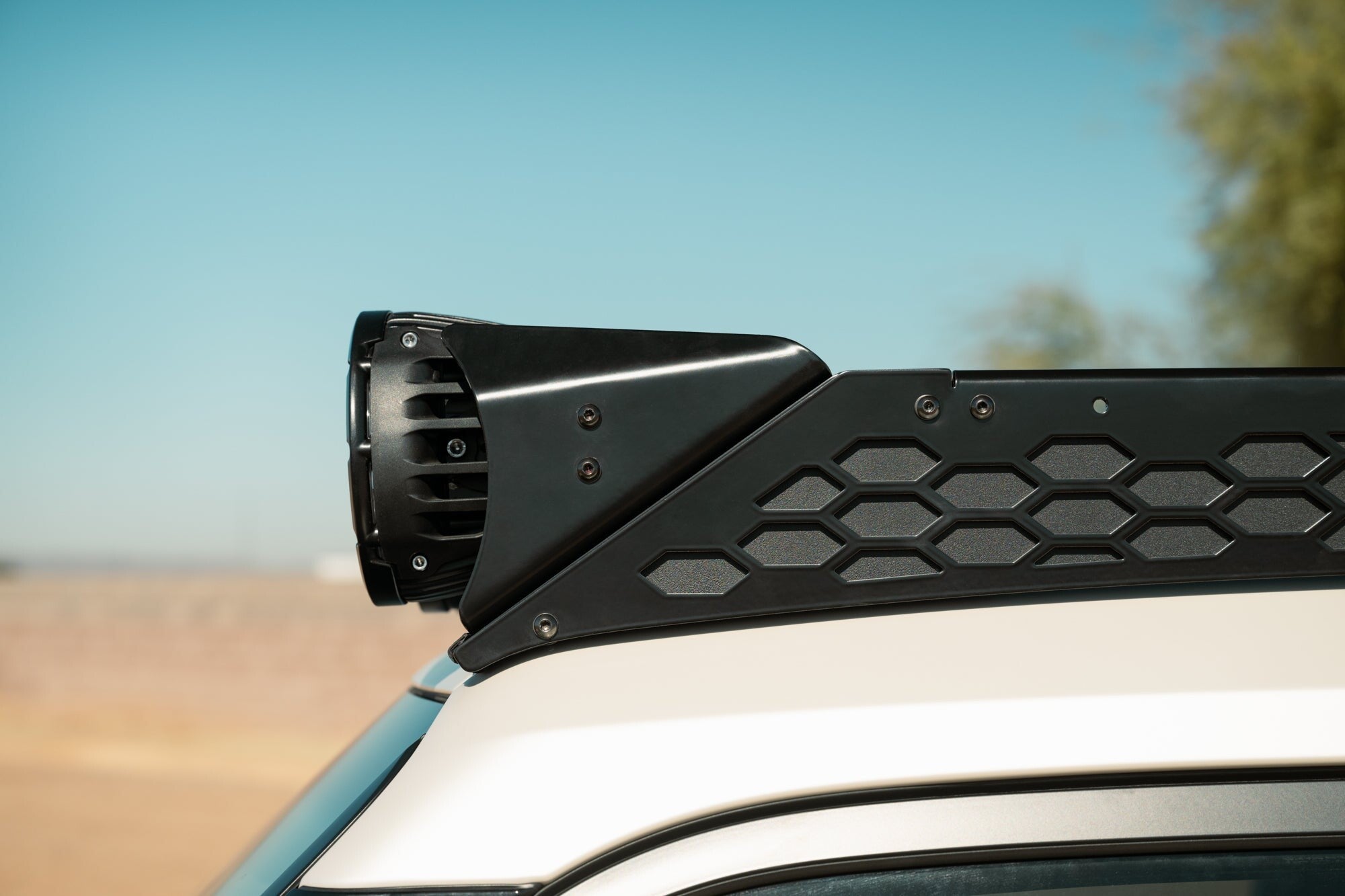 2024 Toyota Land Cruiser 6 Inch Rigid Round Light Mount for Roof Rack Rago Fabrication