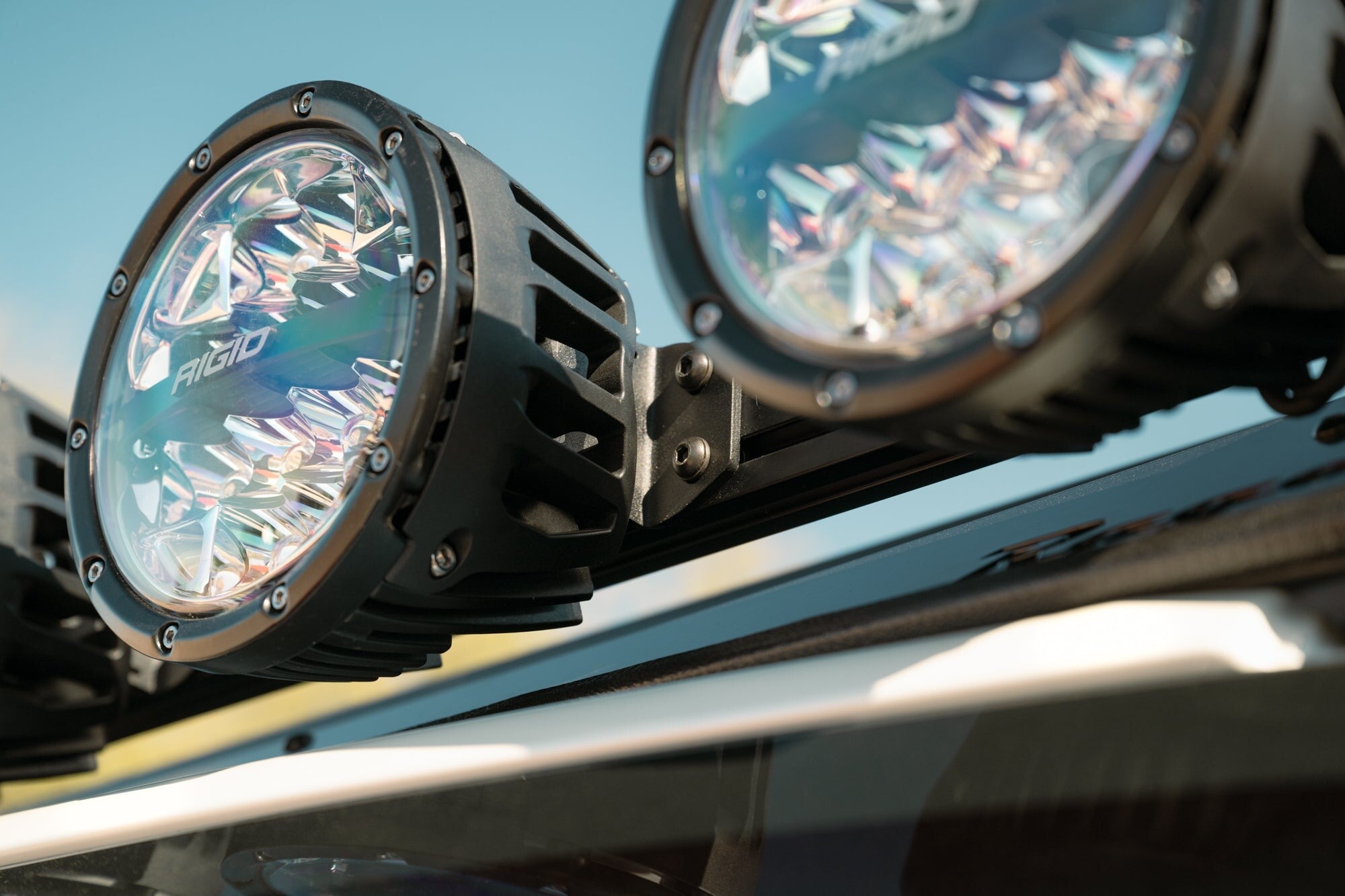 2024 Toyota Land Cruiser 6 Inch Rigid Round Light Mount for Roof Rack Rago Fabrication