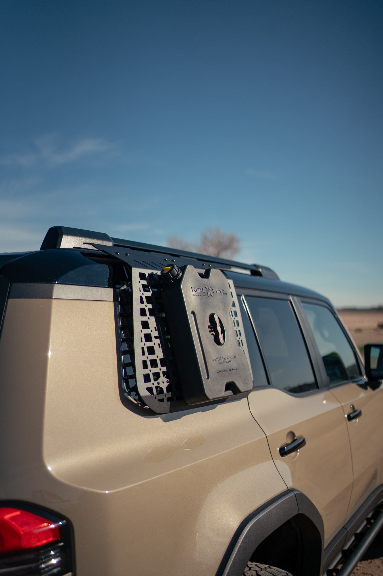 2024+ Toyota Land Cruiser/Lexus GX 550 External Molle Storage Panels for Factory Roof Rails Driver Side Rago Fabrication