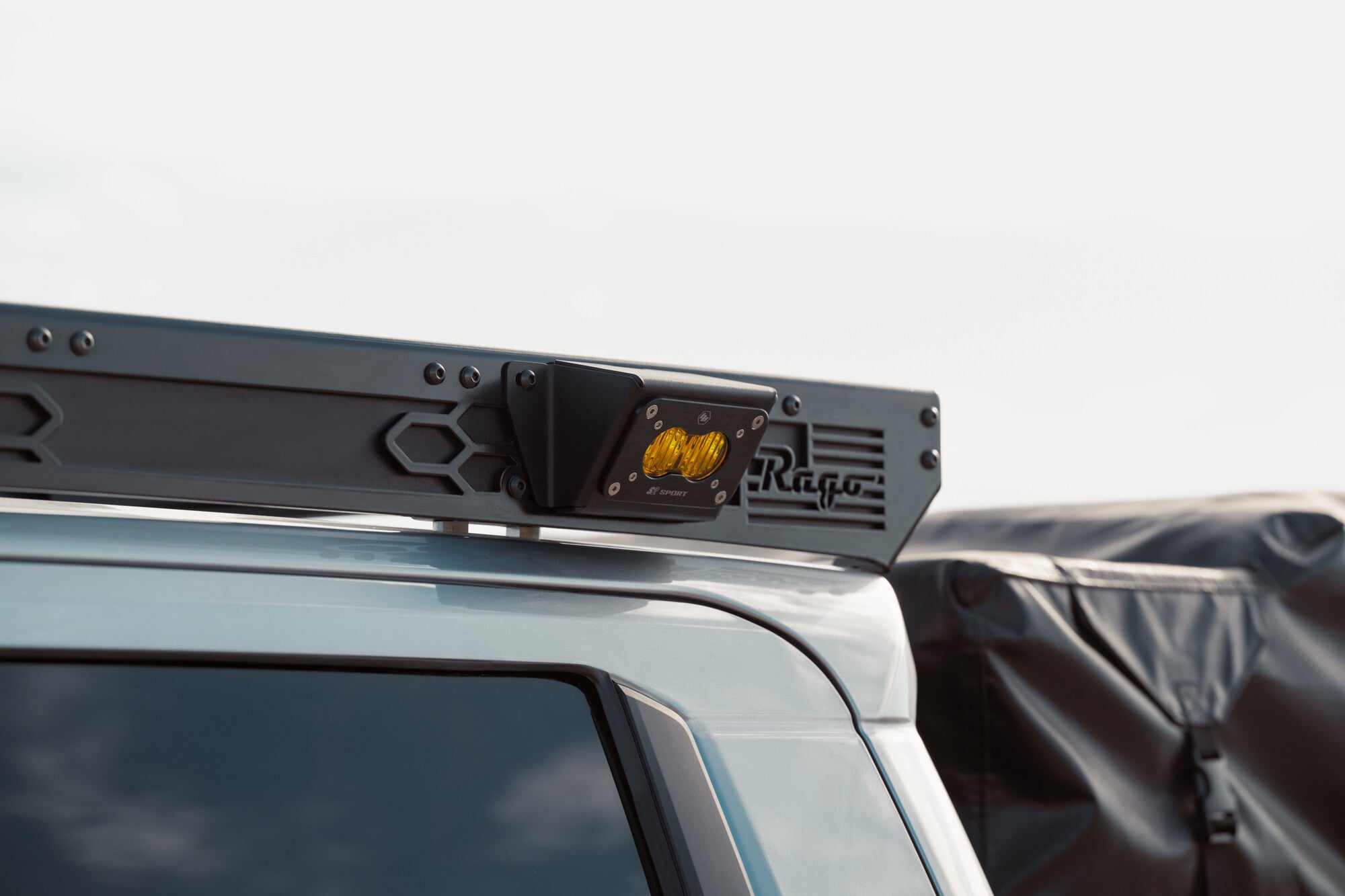 The Illuminator Roof Rack Light Mount Baja Designs S2 Rago Fabrication