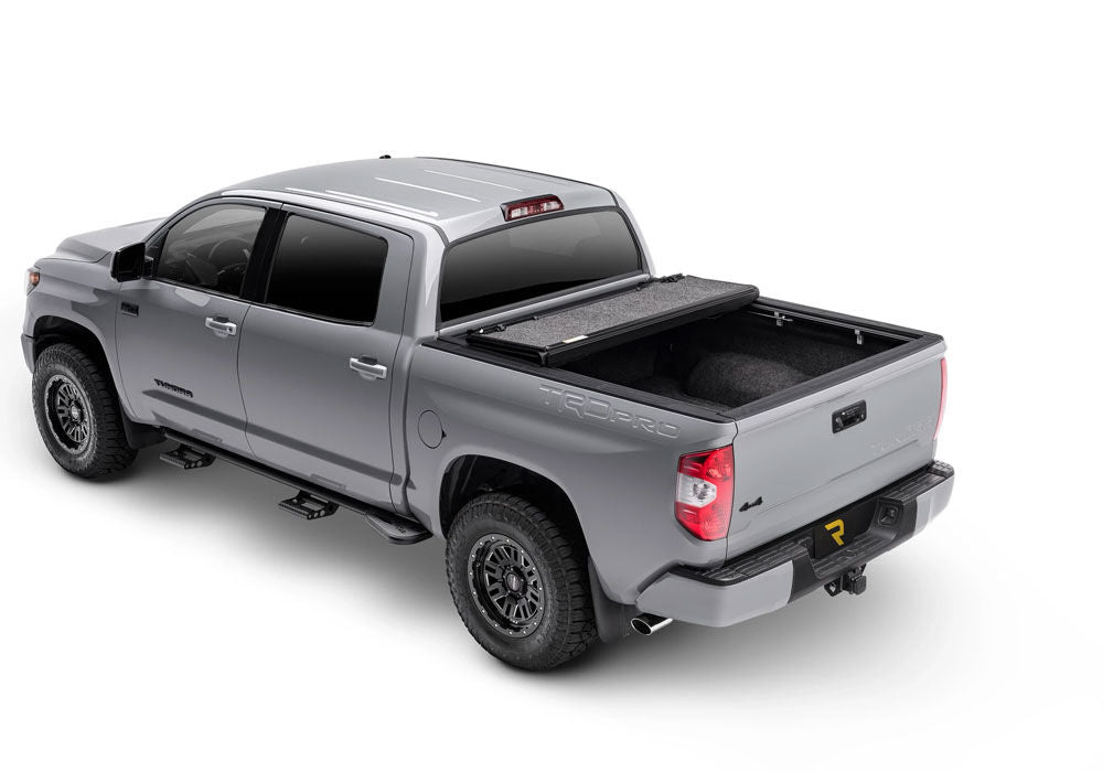 Tonneau Cover Fusion 2014-2015 Toyota Tundra 6 Foot 7 Inch Bed With Deck Rail System Blue Ribbon UnderCover