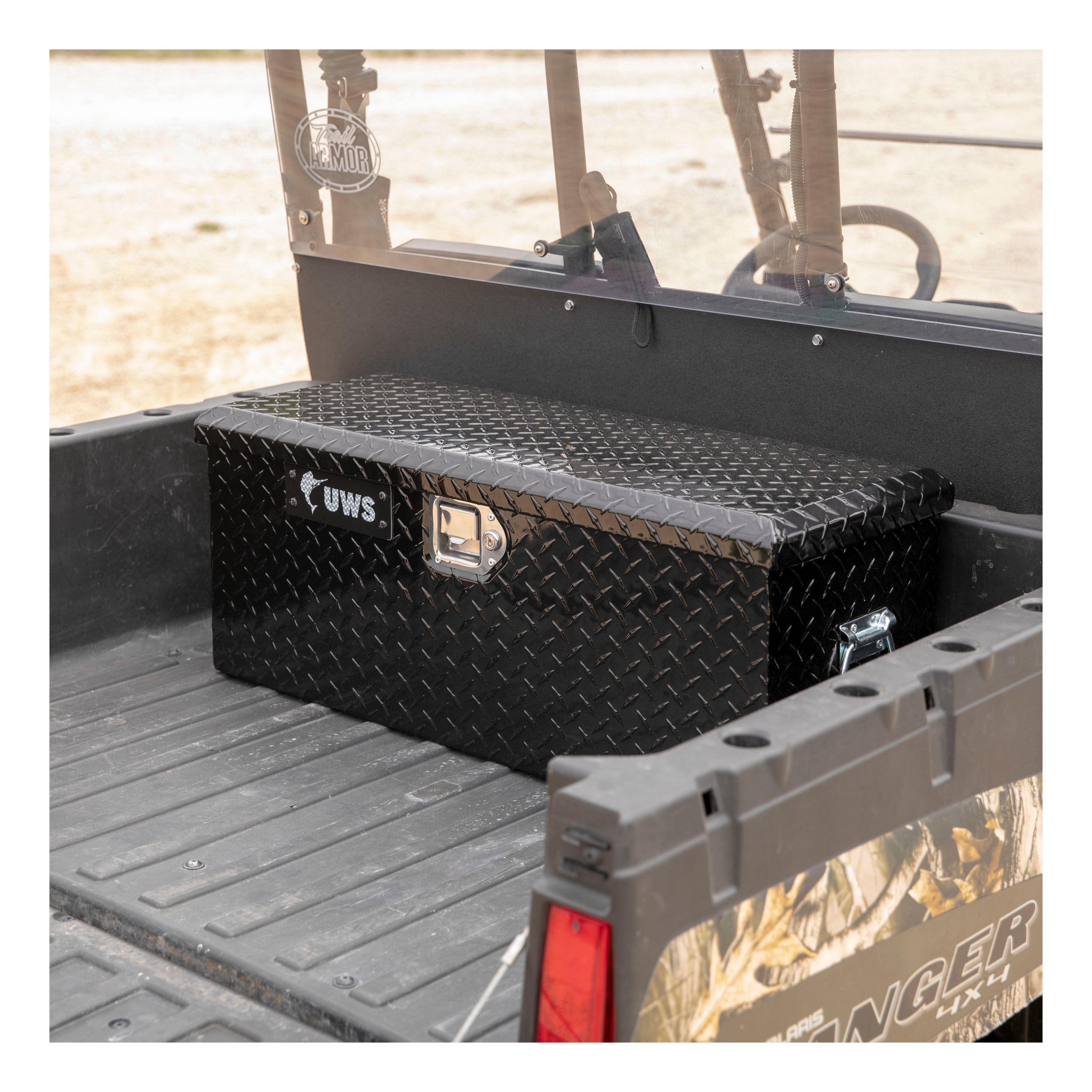 UWS ATV-BLK Gloss Black Aluminum ATV Tool Box (LTL Shipping Only)