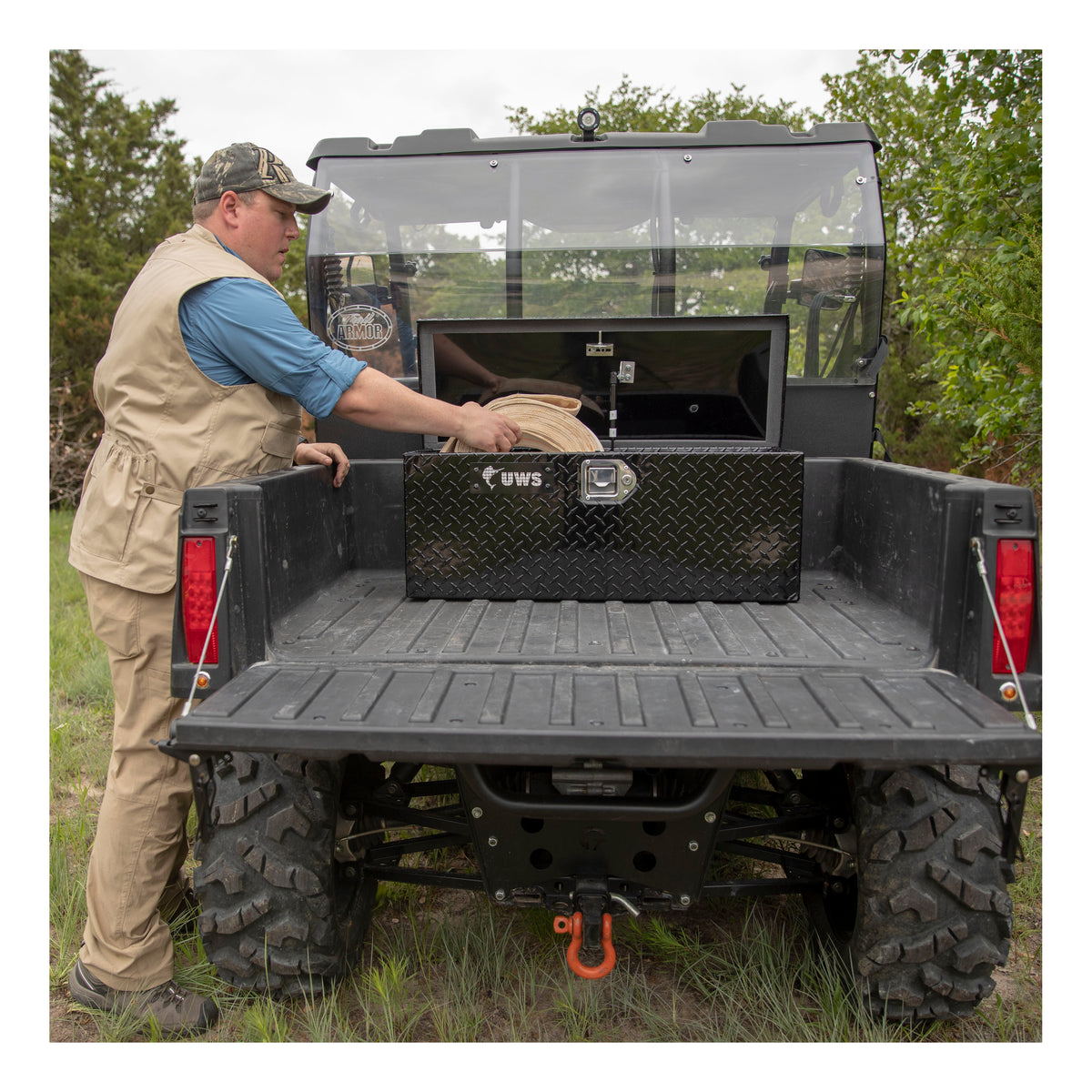 UWS ATV-BLK Gloss Black Aluminum ATV Tool Box (LTL Shipping Only)