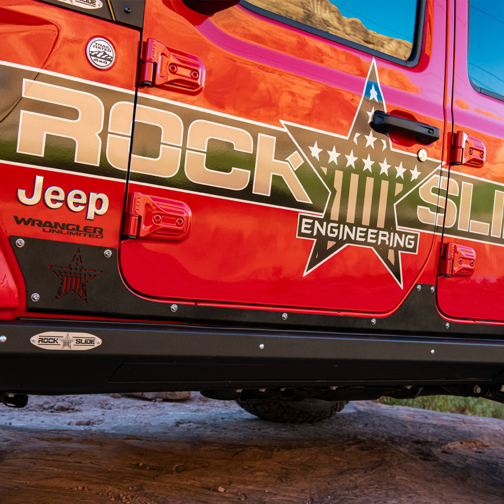 JL 4 Door Step Slider Rocker Guards Rock Slide Engineering