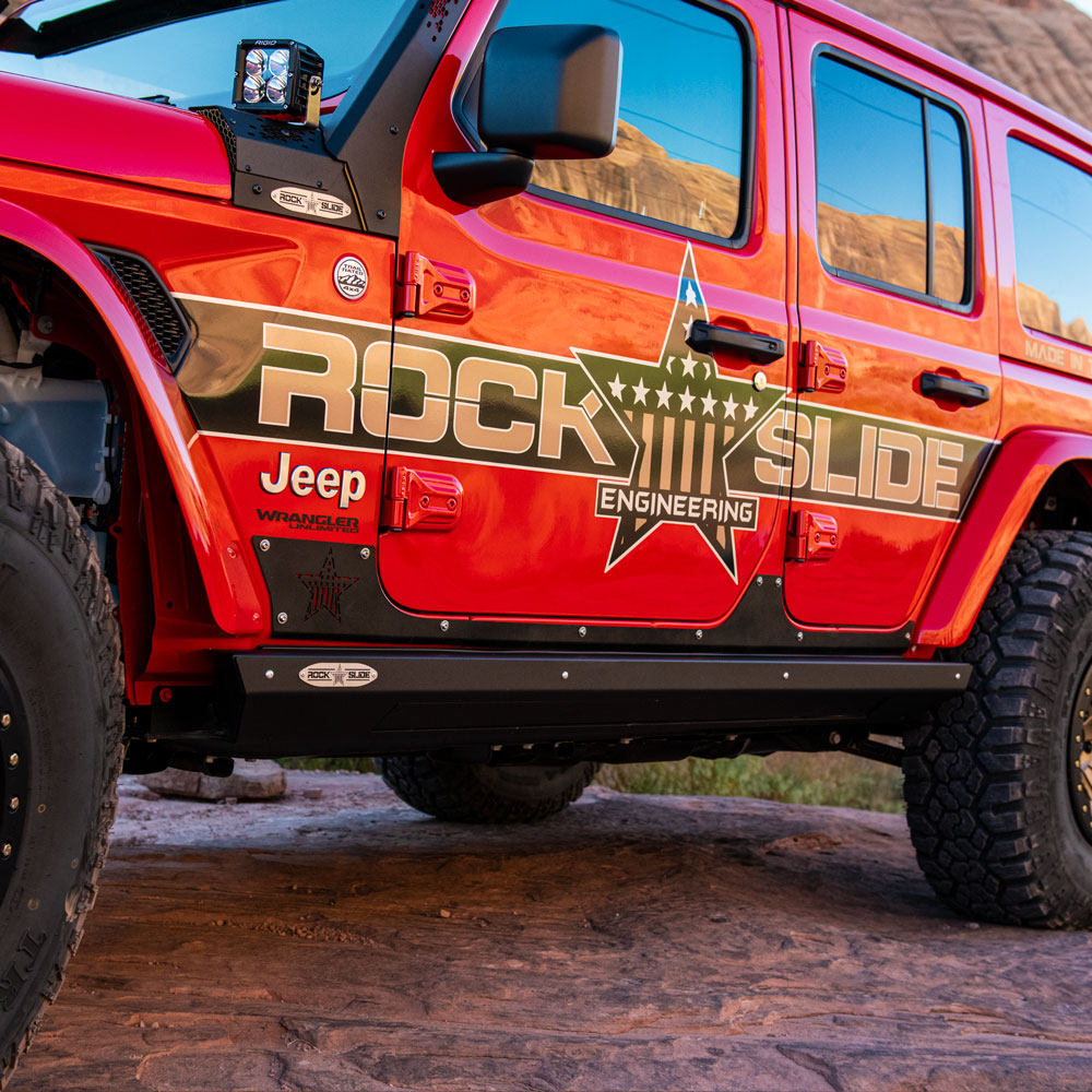 JL 4 Door Step Slider Rocker Guards Rock Slide Engineering