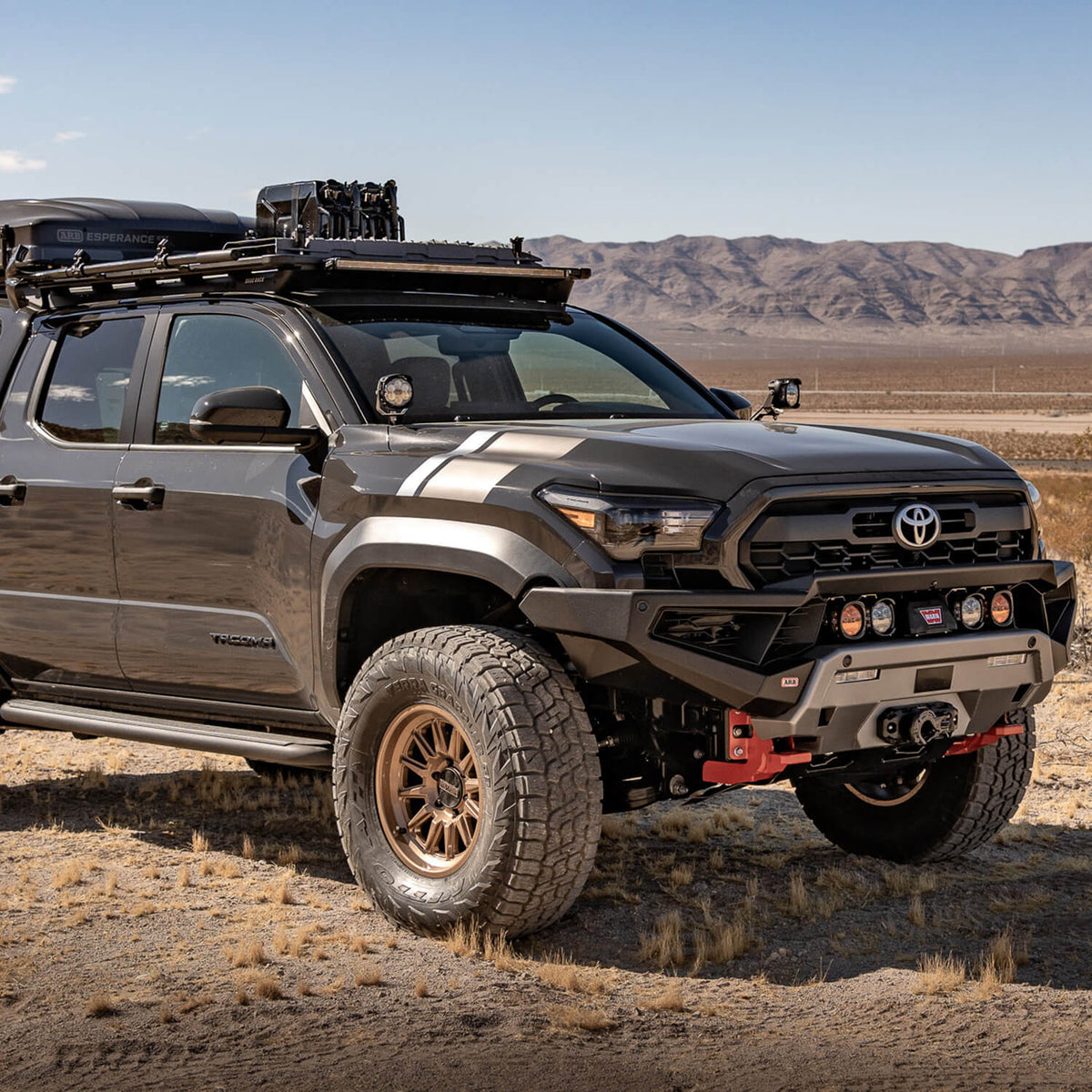 24-25 Toyota Tacoma BASE Rack Kit with Mount and Deflector 61 in x 51 in - Apollo Off-Road
