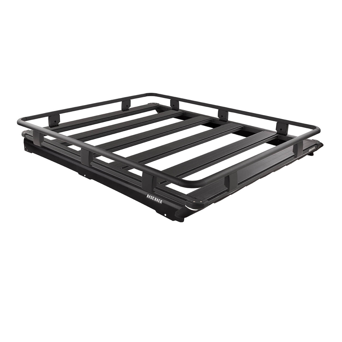 07-21 Toyota Land Cruiser BASE Rack Kit 61in x 51in BASE Rack with Mount Kit, Deflector, and Full (Cage) Rails - Apollo Off-Road