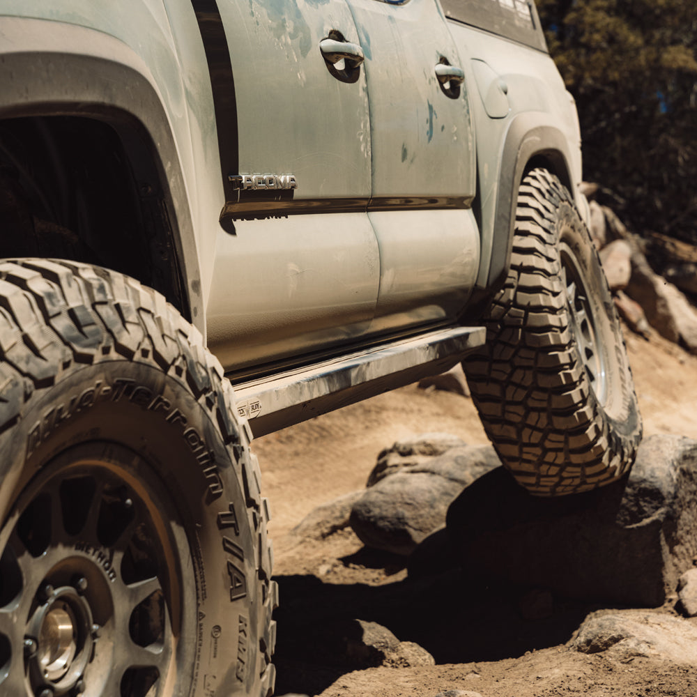 Tacoma Rock Sliders Passenger Side Sub Part For 05-23 Toyota Tacoma Black Powdercoat Steel Rock Slide Engineering