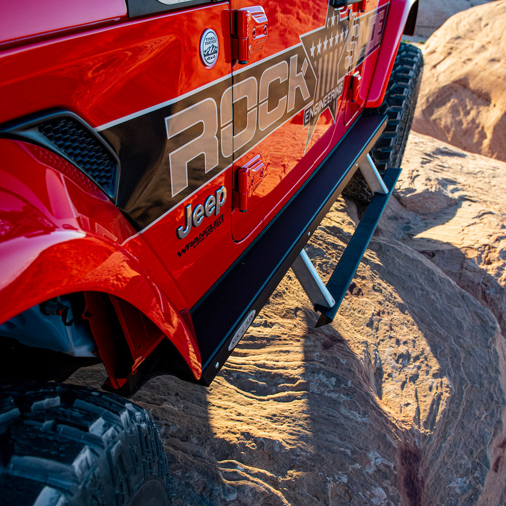 Jeep JL Side Step Sliders For 20-23 Wrangler JL 4 Door Models Passenger Side Sub Part Rock Slide Engineering