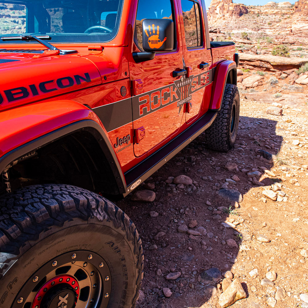 JT Gladiator Side Step Sliders For 20-Pres Jeep Gladiator Drivers Side Sub Part Rock Slide Engineering