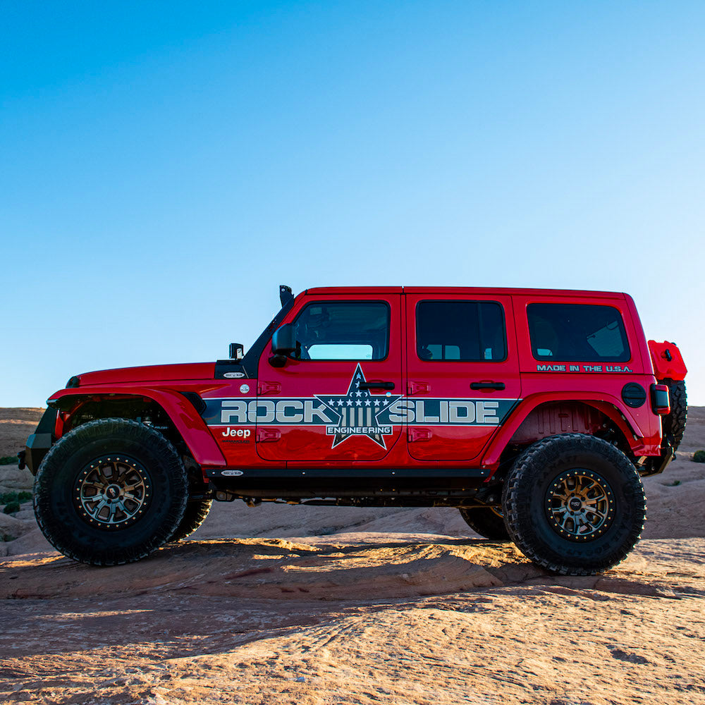 Jeep JL Side Step Sliders For 2024 Wrangler JL 4 Door Models Drivers Side Sub Part Rock Slide Engineering