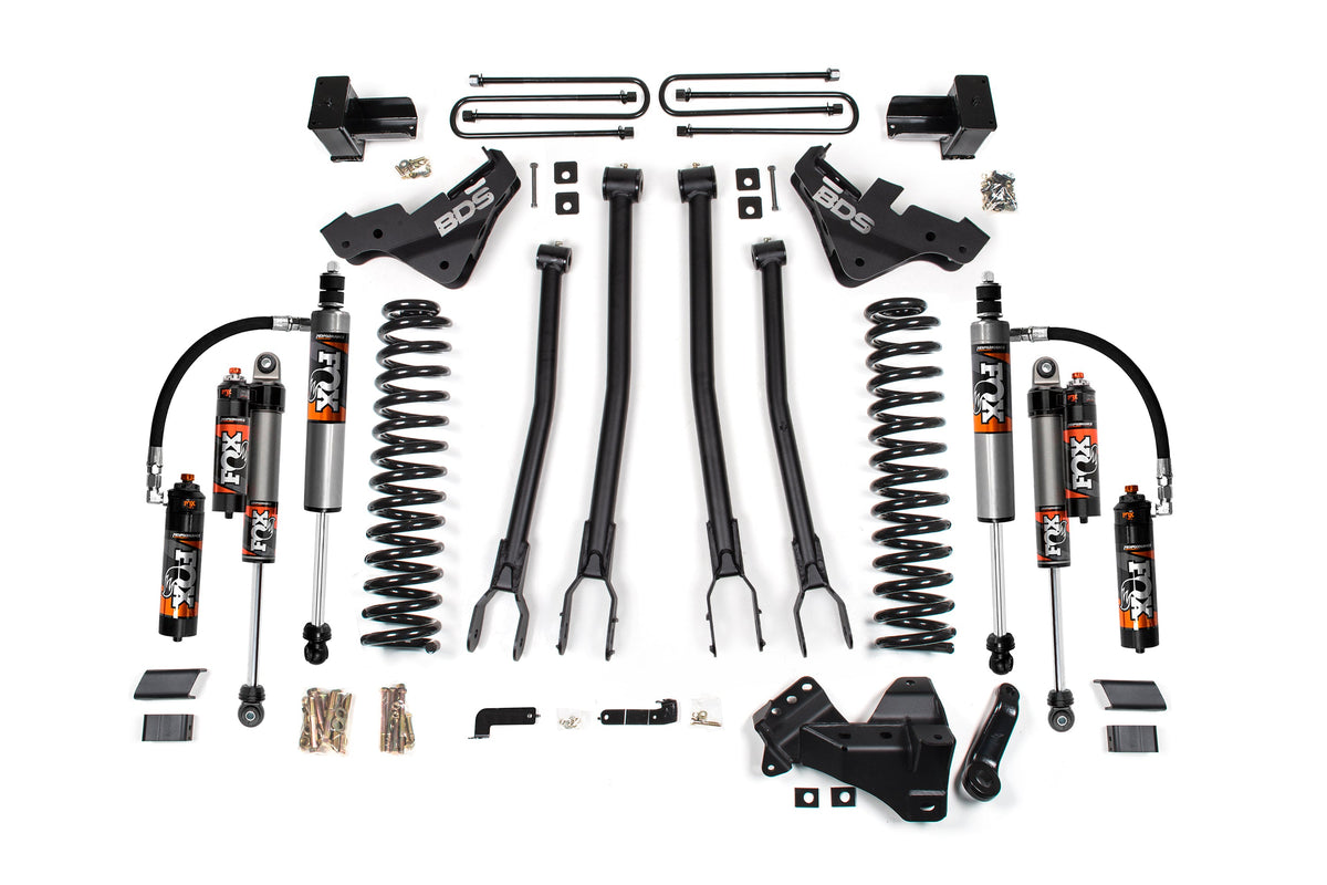 4 Inch Lift Kit w/ 4-Link Ford F450 Super Duty 20-22 4WD - FOX 2.0 Performance Series