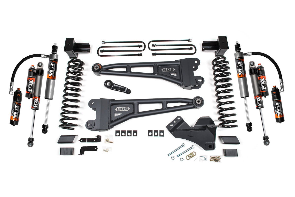4 Inch Lift Kit w/ Radius Arms Ford F450 Super Duty 23-26 4WD - FOX 2.0 Performance Series
