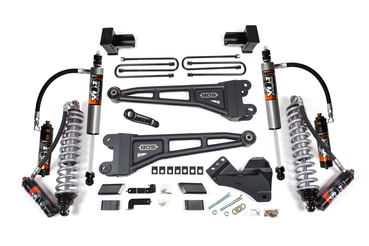4 Inch Lift Kit w/ Radius Arms FOX 2.5 Coilover Conversion - Performance Elite Ford F450 Super Duty 23-26 4WD - FOX 2.5 Performance Elite