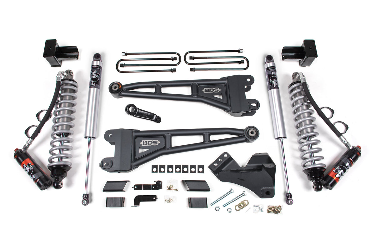 4 Inch Lift Kit w/ Radius Arms FOX 2.5 Coilover Conversion - Performance Elite Ford F450 Super Duty 23-26 4WD - FOX 2.5 Performance Series