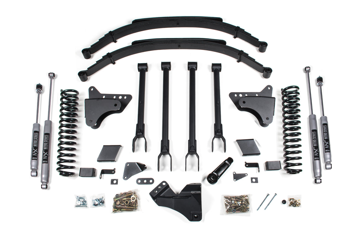 8 Inch Lift Kit 4-Link Conversion Ford F250/F350 Super Duty 11-16 4WD Gas - FOX 2.0 Performance Series