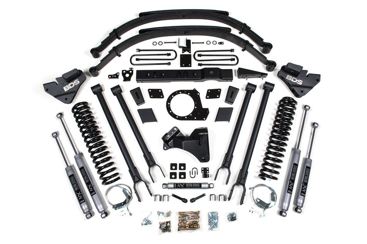 8 Inch Lift Kit 4-Link Conversion Ford F250/F350 Super Duty 17-19 4WD Diesel - NX2 Nitro Series