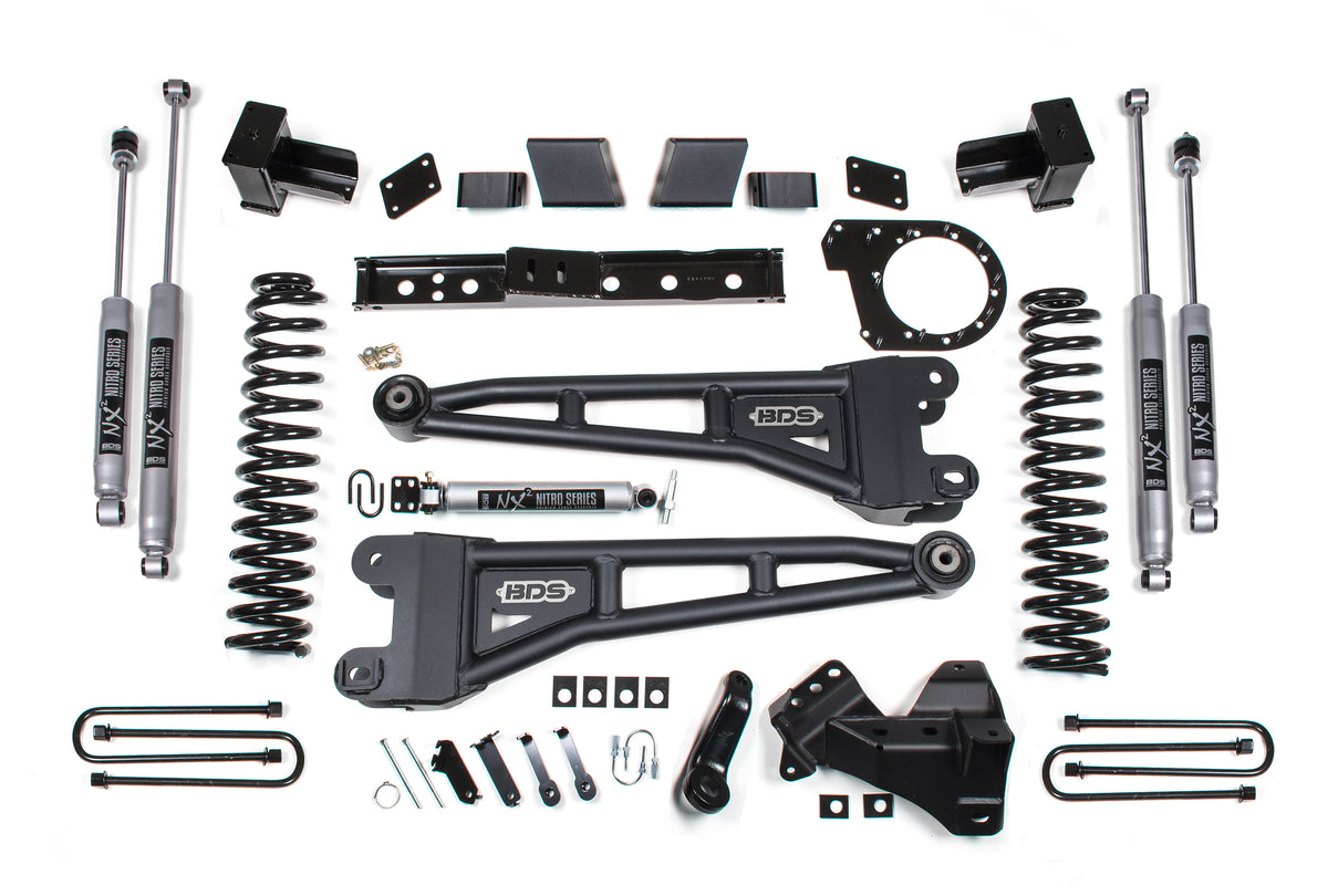 7 Inch Lift Kit w/ Radius Arm Ford F350 Super Duty DRW 20-22 4WD Diesel - FOX 2.0 Performance Series