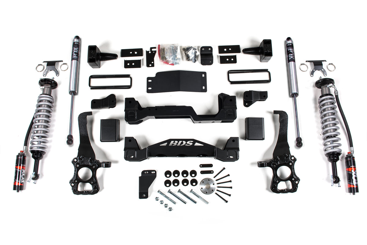 15-20 Ford F-150 4WD 4 Inch Coilover Suspension System, 3 Inch Rear Lift, Block - FOX 2.5 Performance Elite