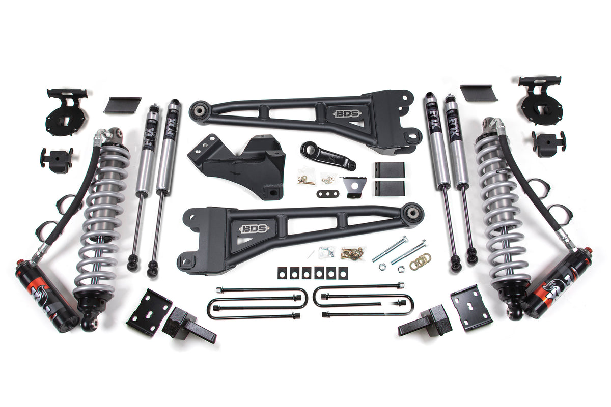 4 Inch Lift Kit w/ Radius Arm FOX 2.5 Performance Elite Coil-Over Conversion Ford F250/F350 Super Duty 11-16 4WD Diesel - 4 Inch Block Kit