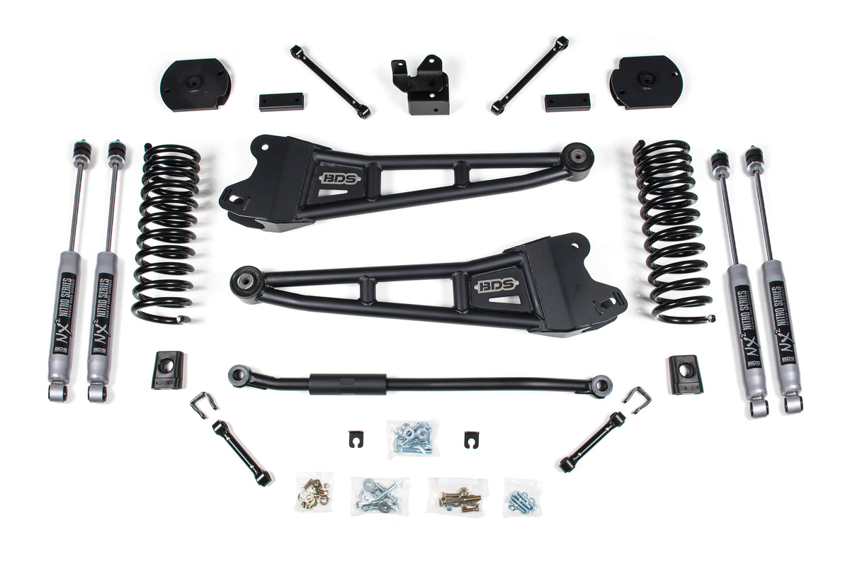 3 Inch Lift Kit w/ Radius Arm Ram 2500 14-18 4WD Diesel - FOX 2.0 Performance Series