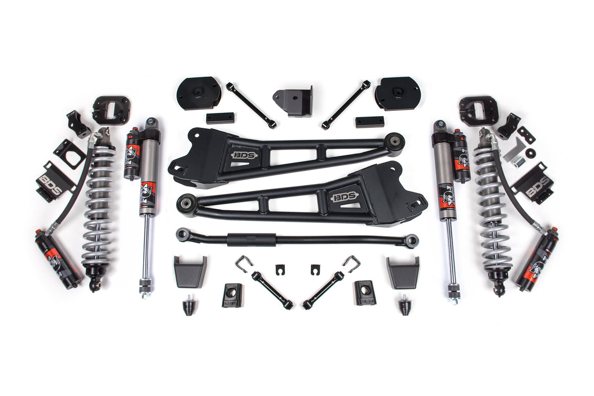 14-18/2025-2026 Ram 2500 4WD 3 Inch Radius Arm Suspension Lift Kit, 1.25 Inch Rear, Coil Spacer, Diesel, Fox 2.5 Performance Elite Series C/O Front, Fox 2.5 Performance Elite Series - Rubber Bump Stop