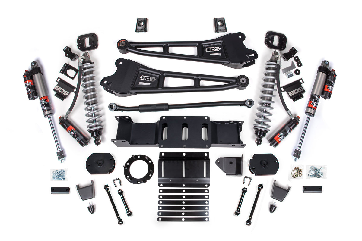 19-24 Ram 2500 4WD 3 Inch Radius Arm Suspension Lift Kit, 1.25 Inch Rear, Coil Spacer, Diesel, Fox 2.5 Performance Elite Series C/O Front, FOX 2.0 Front Bump, Fox 2.5 Performance Elite Series - Rubber Bump Stop
