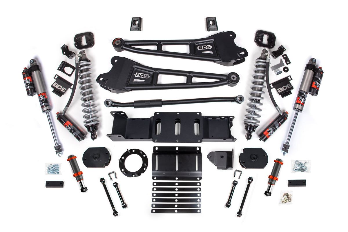 19-24 Ram 2500 4WD 3 Inch Radius Arm Suspension Lift Kit, 1.25 Inch Rear, Coil Spacer, Diesel, Fox 2.5 Performance Elite Series C/O Front, FOX 2.0 Front Bump, Fox 2.5 Performance Elite Series - FOX 2.0 Hydro Bump Stop