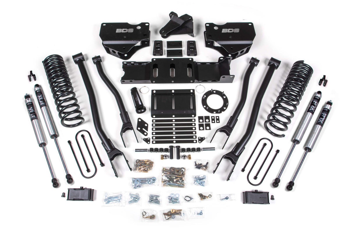 4 Inch Lift Kit w/ 4-Link Ram 3500 19-23 4WD Gas - Without Factory Rear Overload Leaf / FOX 2.0 Performance Series