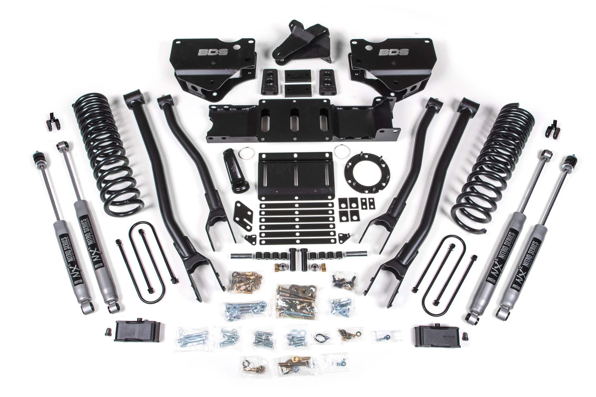 4 Inch Lift Kit w/ 4-Link Ram 3500 19-23 4WD Gas - Without Factory Rear Overload Leaf / NX2 Nitro Series