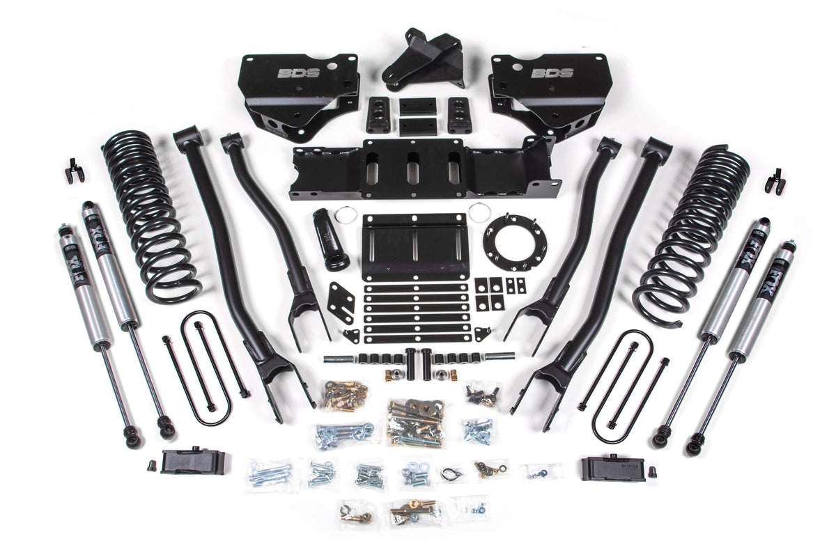 4 Inch Lift Kit w/ 4-Link Ram 3500 19-23 4WD Gas With Factory Rear Overload Leaf - NX2 Nitro Series