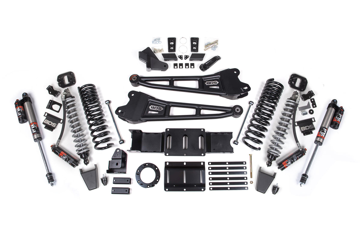 19-24 Ram 2500 4WD 6 Inch Radius Arm Suspension Lift Kit, 4.5 Inch Rear, Coil Spring, Diesel, Fox 2.5 Performance Elite Series C/O Front, Fox 2.5 Performance Elite Series - Rubber Bump Stop