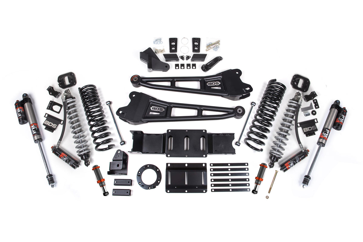 19-24 Ram 2500 4WD 6 Inch Radius Arm Suspension Lift Kit, 4.5 Inch Rear, Coil Spring, Diesel, Fox 2.5 Performance Elite Series C/O Front, Fox 2.5 Performance Elite Series - FOX 2.0 Hydro Bump Stop