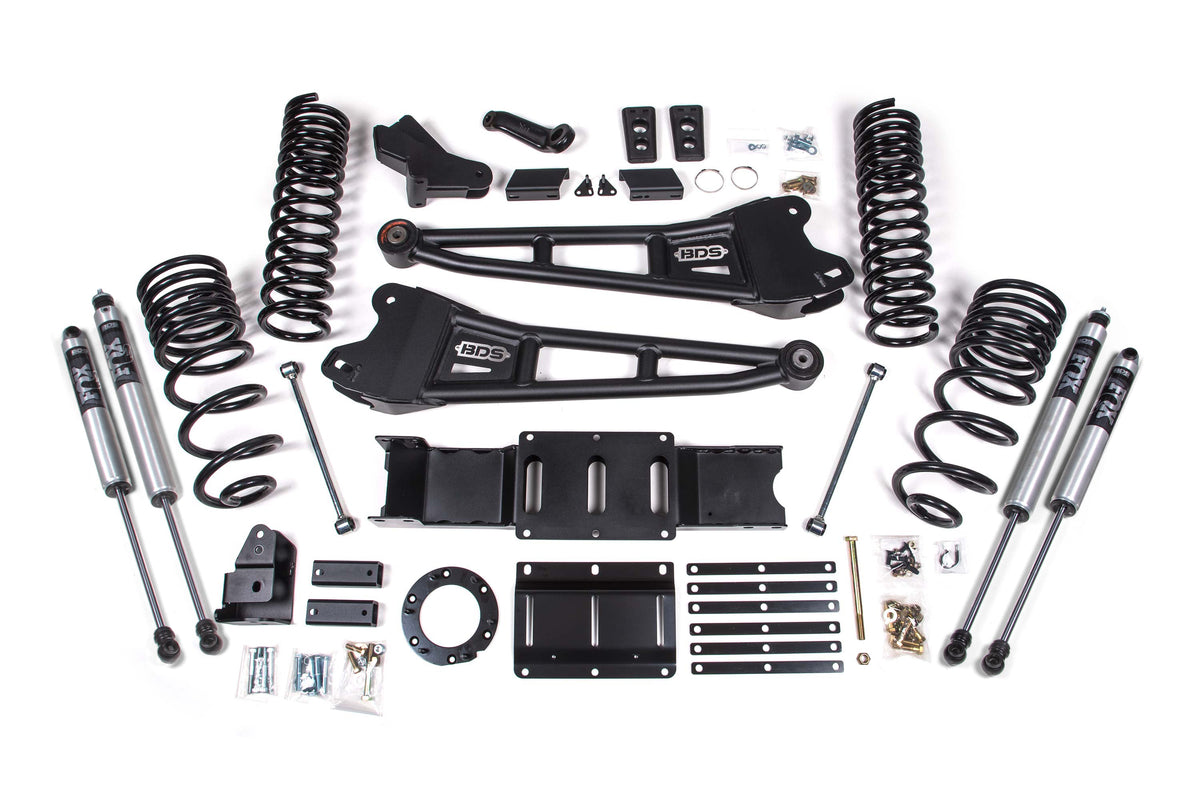 4 Inch Lift Kit w/ Radius Arm Ram 3500 19-23 4WD Gas - With Factory Rear Overload Leaf / FOX 2.0 Performance Series