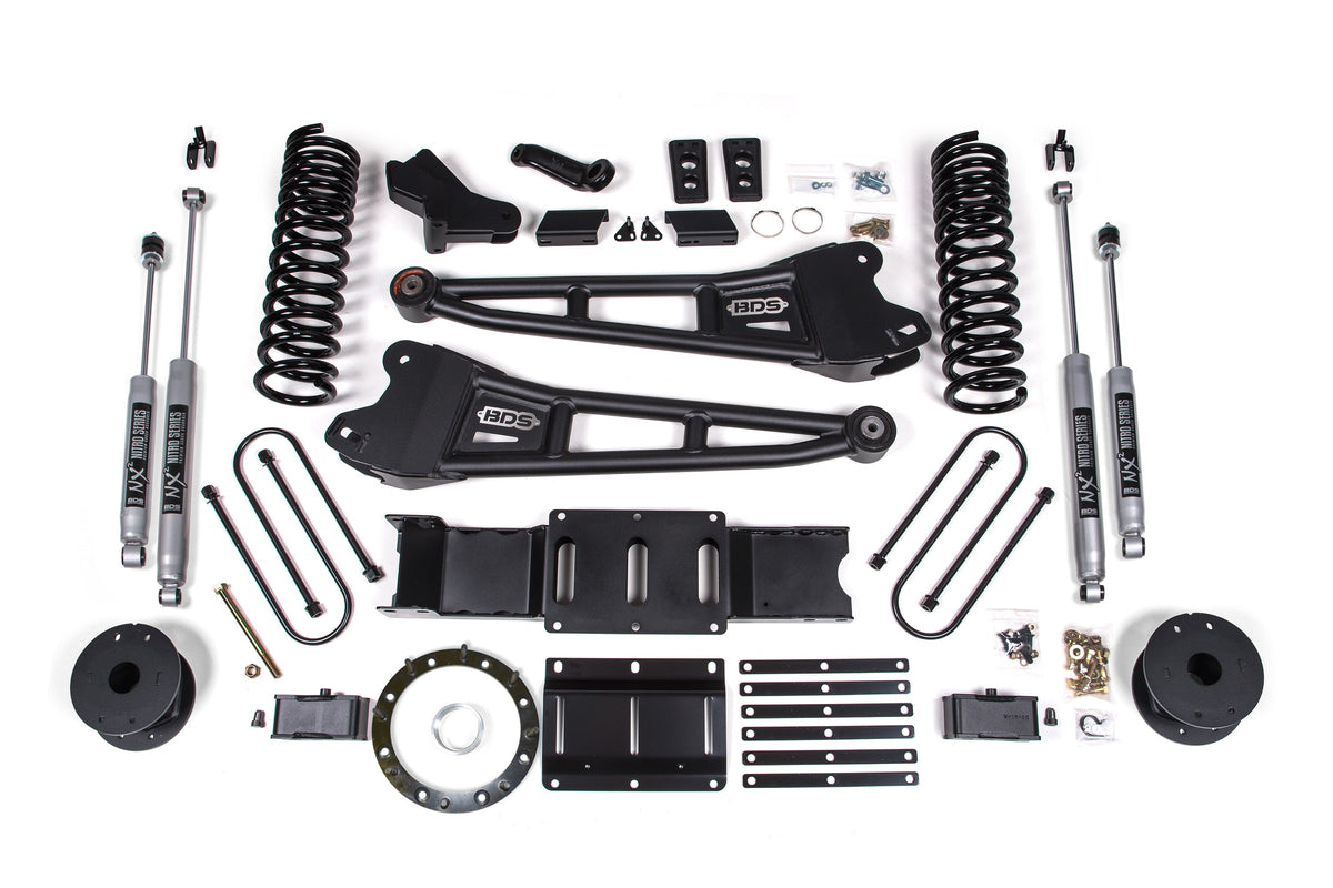4 Inch Lift Kit w/ Radius Arm Ram 3500 19-23 4WD Gas - With Factory Rear Overload Leaf / NX2 Nitro Series
