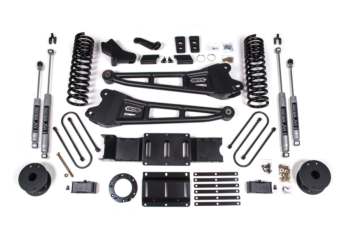 4 Inch Lift Kit w/ Radius Arm Ram 3500 w/ Rear Air Ride 19-24 4WD Diesel - 6 Bolt / NX2 Nitro Series