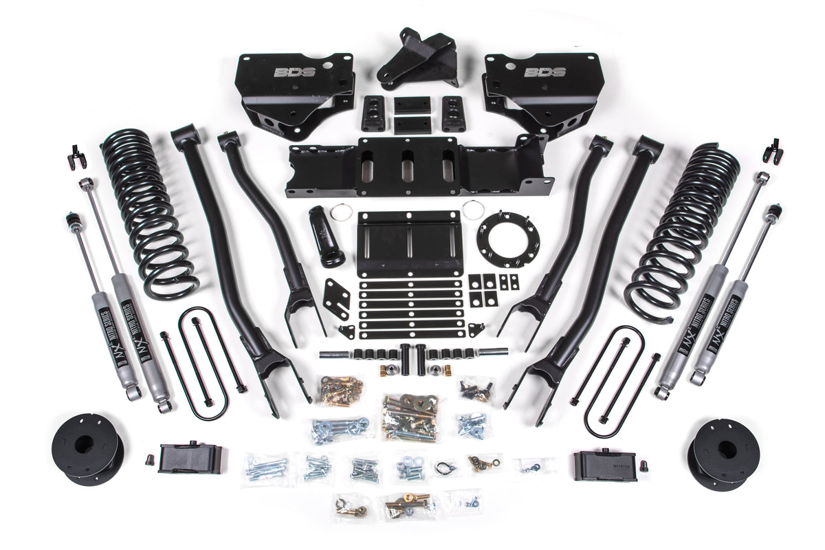 4 Inch Lift Kit w/ 4-Link Ram 3500 w/ Rear Air Ride 19-24 4WD Diesel - 6 Bolt / NX2 Nitro Series