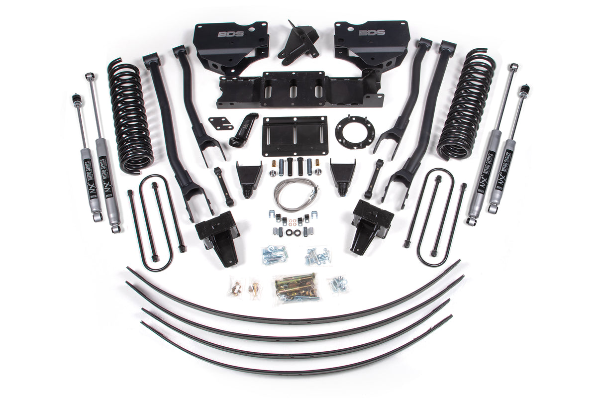8 Inch Lift Kit w/ 4-Link Ram 3500 19-24 4WD Diesel - Without Factory Rear Overload Leaf / 8 Bolt / FOX 2.0 Performance Series
