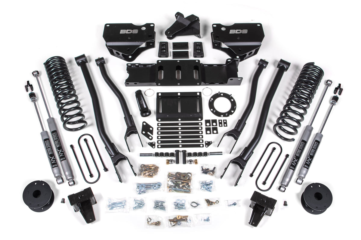 6 Inch Lift Kit w/ 4-Link Ram 3500 w/ Rear Air Ride 19-24 4WD Diesel - 8 Bolt / FOX 2.0 Performance Series