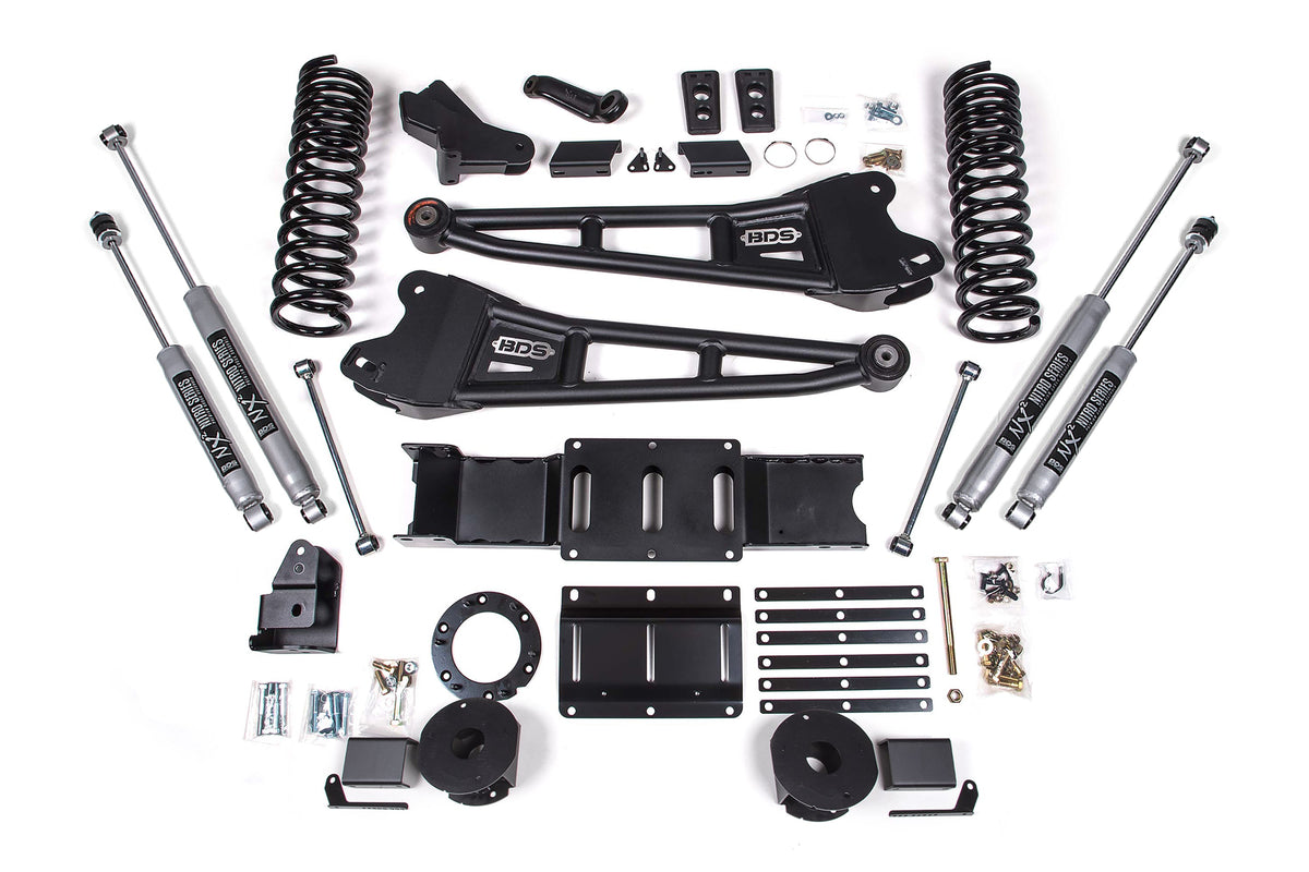 5.5 Inch Lift Kit w/ Radius Arm Ram 2500 w/ Rear Air Ride 19-24 4WD Gas - NX2 Nitro Series