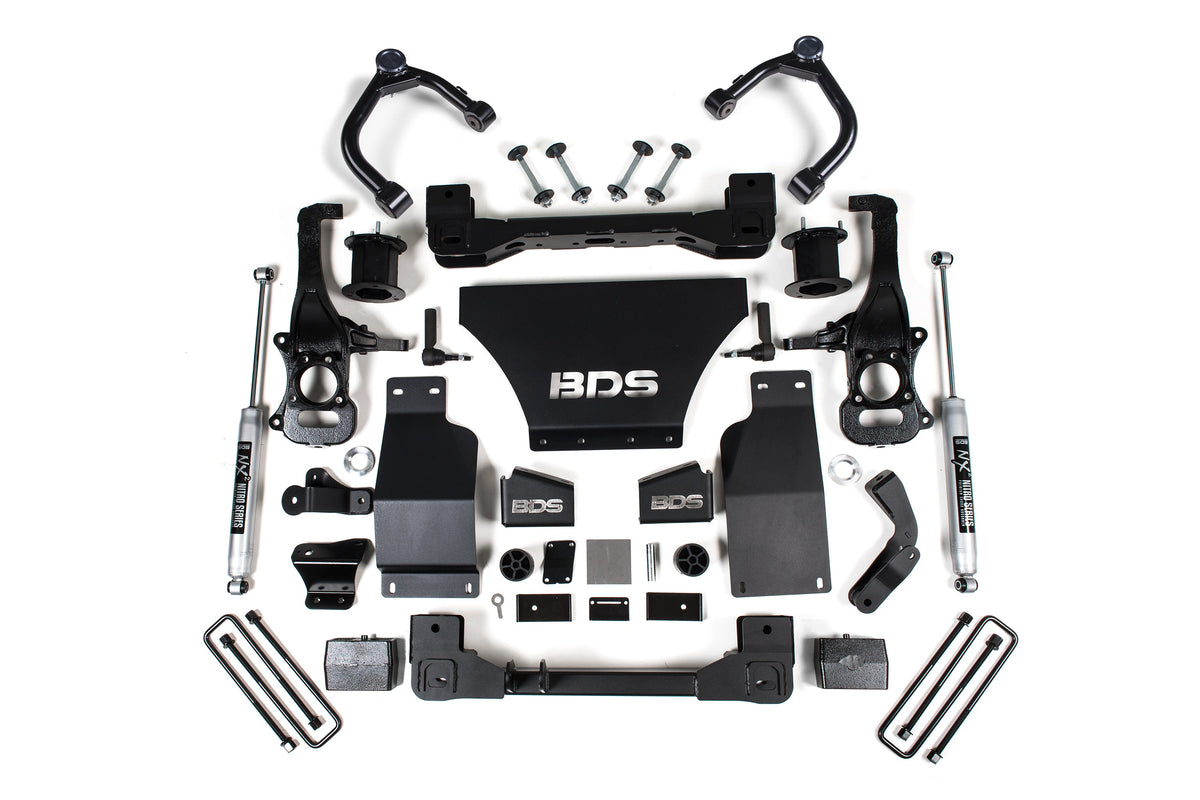 4 Inch Lift Kit Chevy Silverado or GMC Sierra 1500 19-24 4WD Gas - NX2 Nitro Series / Strut Spacer