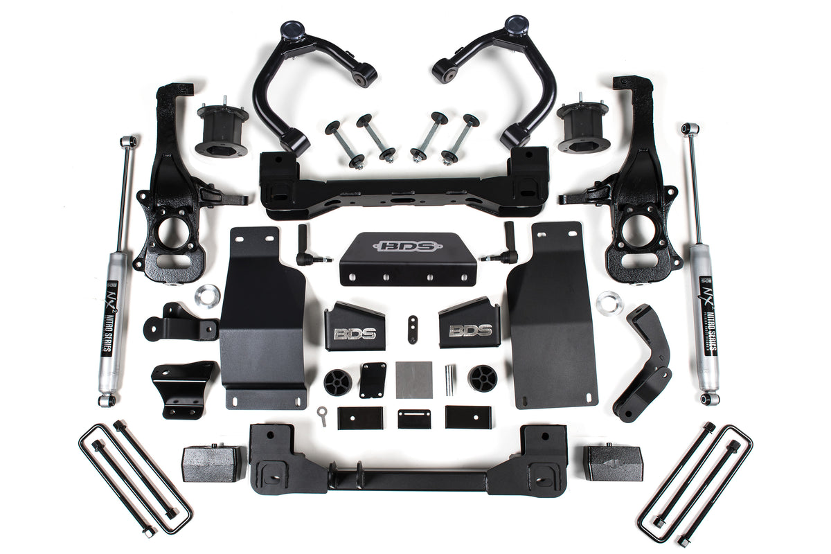 4 Inch Lift Kit Silverado/Sierra 1500 19-24 4WD Diesel - FOX 2.0 Performance Series / Strut Spacer